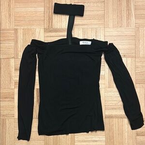Bailey 44 Black Off-Shoulder Long Sleeve Blouse